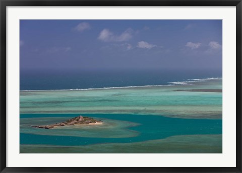 Framed Mauritius, Rodrigues Island, Lagoon and Ile Hermitage Print