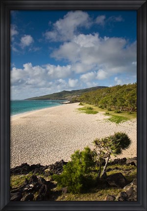 Framed Mauritius, Rodrigues Island, St. Francois Beach Print