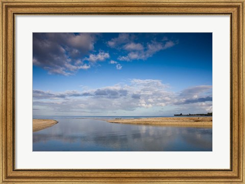 Framed Mauritius, Tamarin, Tamarin Bay, dawn Print