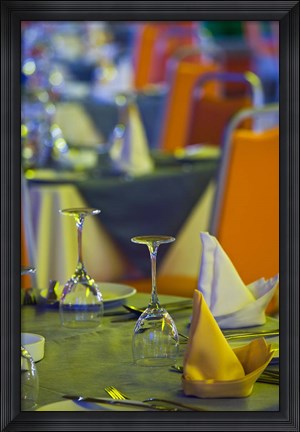Framed Mauritius, Tamarin, Tamarin Hotel, dining room Print