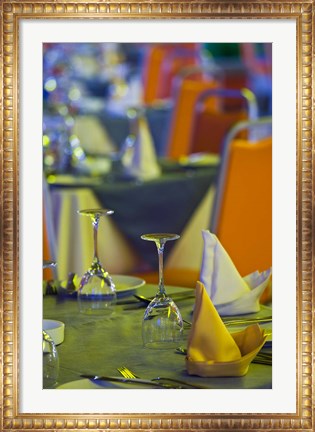 Framed Mauritius, Tamarin, Tamarin Hotel, dining room Print