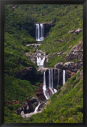 Framed Mauritius, Western Mauritius, Vacoas, Tamarin Falls Print