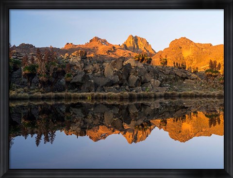 Framed Lake, Mount Kenya National Park, Kenya Print
