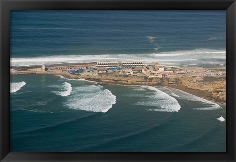 Framed MOROCCO, ROND POINT d&#39;IGUI, Fishing village Print