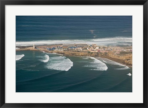 Framed MOROCCO, ROND POINT d&#39;IGUI, Fishing village Print