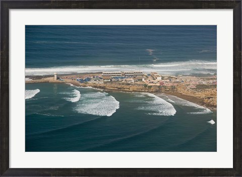 Framed MOROCCO, ROND POINT d&#39;IGUI, Fishing village Print