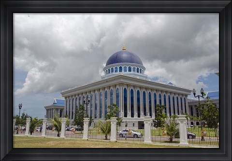 Framed Parliament, legislative assembly building, Bandar Seri Begawan, Brunei, Borneo Print