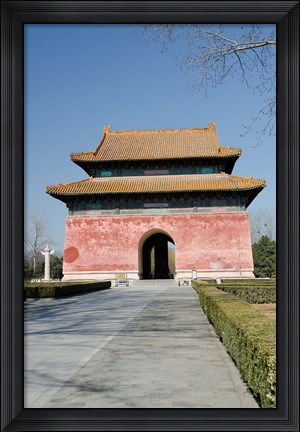 Framed Red Gate (aka Dahongmen), Changling Sacred Way, Beijing, China Print