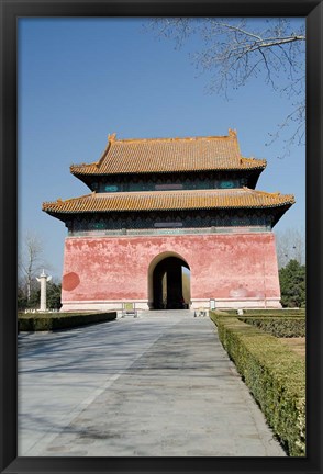 Framed Red Gate (aka Dahongmen), Changling Sacred Way, Beijing, China Print