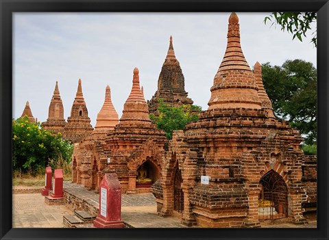 Framed Myanmar (Burma), Bagan (Pagan), Bagan temples Print