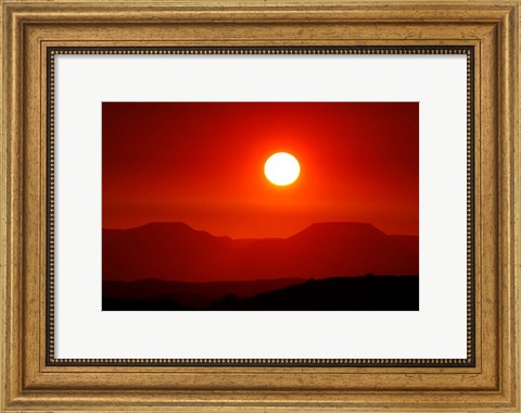 Framed Namibia, Damaraland, Kalahari Desert, Table Mountains Print