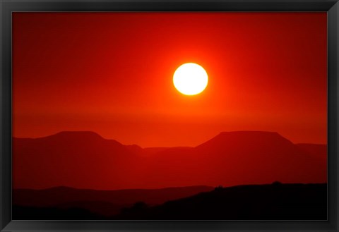 Framed Namibia, Damaraland, Kalahari Desert, Table Mountains Print