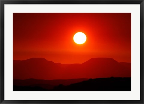 Framed Namibia, Damaraland, Kalahari Desert, Table Mountains Print