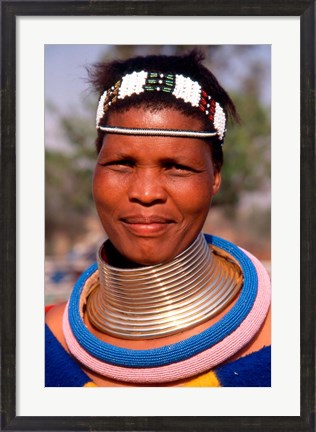 Framed Portrait of Ndembelle Woman, South Africa Print