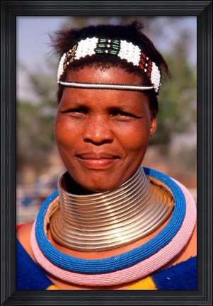 Framed Portrait of Ndembelle Woman, South Africa Print