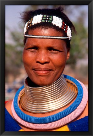 Framed Portrait of Ndembelle Woman, South Africa Print