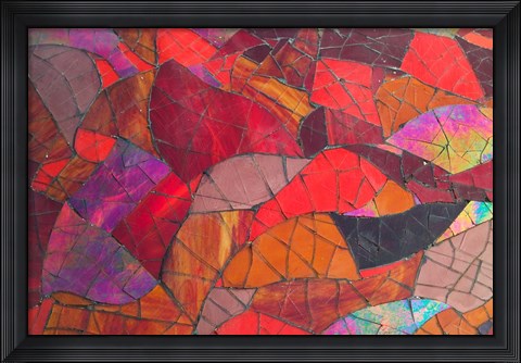 Framed Red Mosaic, Library, Mediterranean, Alexandria, Egypt Print