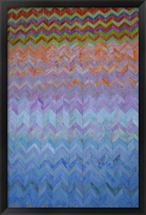 Framed Blue Mosaic, Library, Mediterranean, Alexandria, Egypt Print