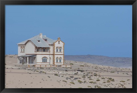 Framed Namibia, Kolmanskop, diamond mining ghost town Print