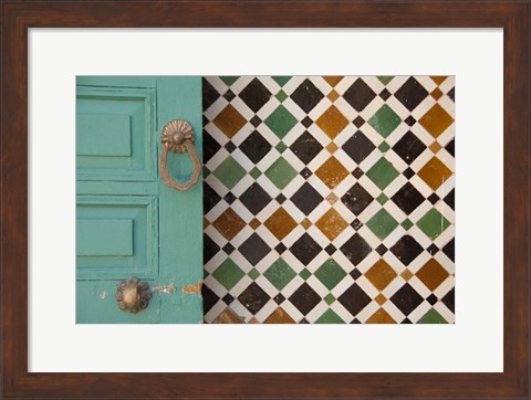 Framed Morocco, Islamic law courts, door knocker Print