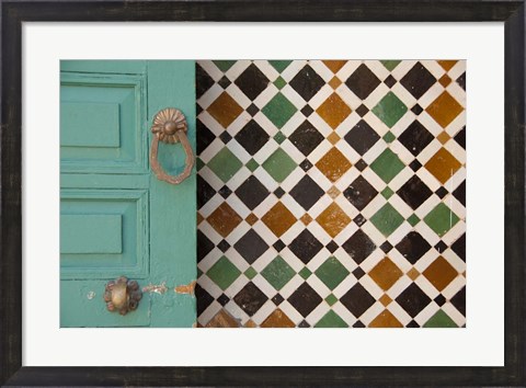 Framed Morocco, Islamic law courts, door knocker Print