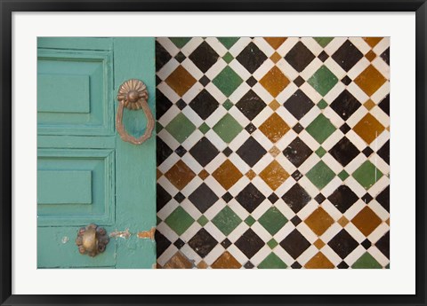 Framed Morocco, Islamic law courts, door knocker Print