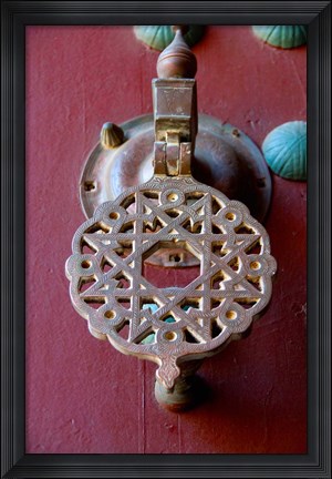 Framed Morocco, Islamic law courts, moorish door Print