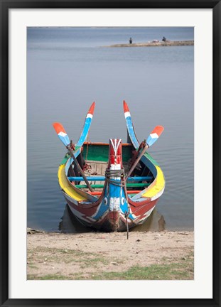 Framed Myanmar, Mandalay, Amarapura, Taungthaman lake Print