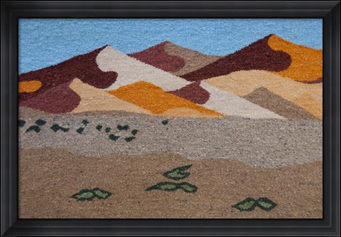Framed Namibia, Swakopmund. Karakulia, wool textiles Print