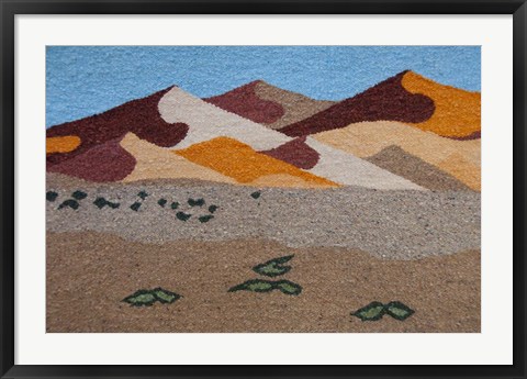 Framed Namibia, Swakopmund. Karakulia, wool textiles Print
