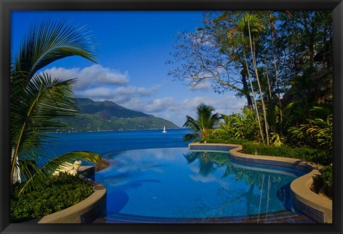 Framed Pool at Northolme Resort, Seychelles, Africa Print