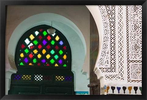 Framed Ornate Souk Doorway, The Souqs of Marrakech, Marrakech, Morocco Print