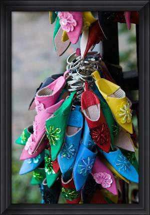 Framed MOROCCO, Rabat, Market, Babouches Slipper Print