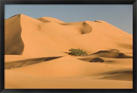 Framed MOROCCO, Tafilalt, MERZOUGA: Erg Chebbi Desert Print