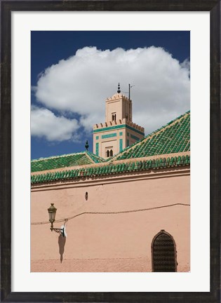 Framed Mosque in Old Marrakech, Ali Ben Youssef, Marrakech, Morocco Print