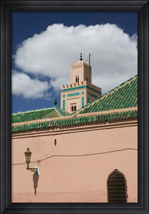 Framed Mosque in Old Marrakech, Ali Ben Youssef, Marrakech, Morocco Print