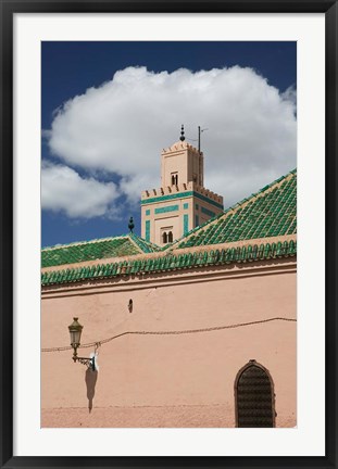 Framed Mosque in Old Marrakech, Ali Ben Youssef, Marrakech, Morocco Print