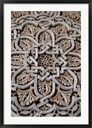 Framed Morocco, Mahakma Law Courts, Islamic patterns Print