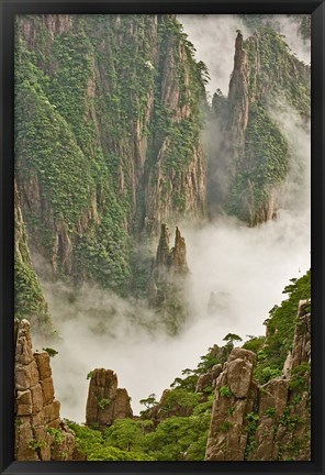 Framed Mt. Huang Shan, China Print