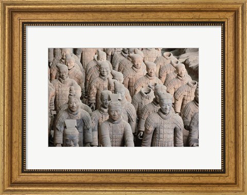 Framed Army of Qin Terra Cotta Warriors, Xian, China Print