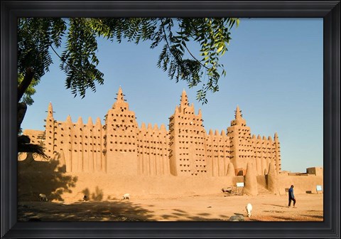 Framed Mosque at Djenne, Mali, West Africa Print