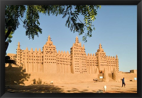 Framed Mosque at Djenne, Mali, West Africa Print