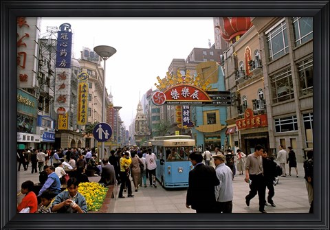 Framed Nanjing Road, Shanghai, China Print