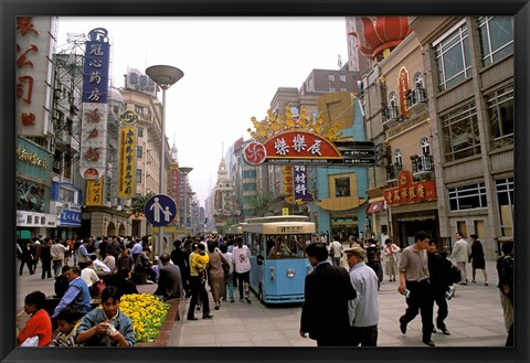 Framed Nanjing Road, Shanghai, China Print