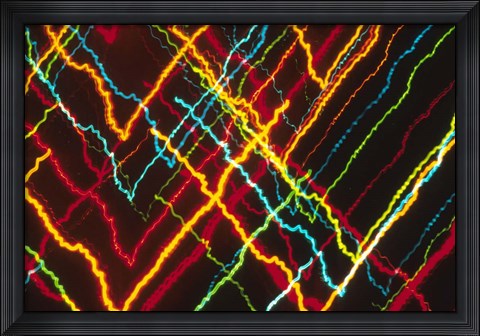 Framed V-Shaped Neon Colors and Lighting with Nightzoom Print