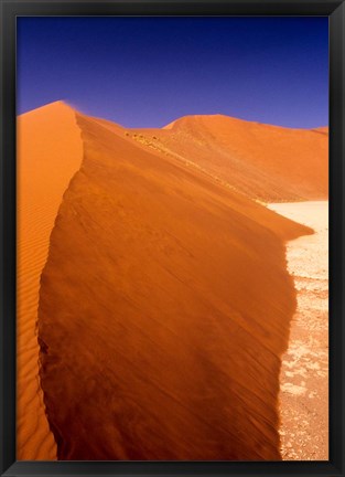 Framed Namibia Desert, Sossusvlei Dunes, desert landscape Print