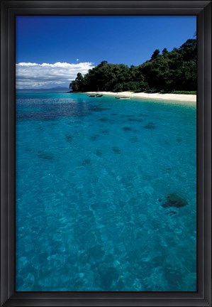 Framed Nosy Tanikely Surrounded by Deep Blue Ocean, Madagascar Print