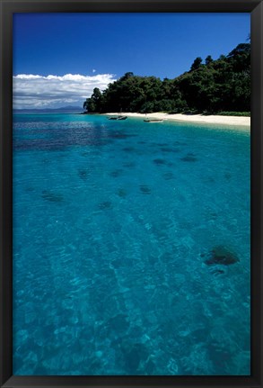 Framed Nosy Tanikely Surrounded by Deep Blue Ocean, Madagascar Print