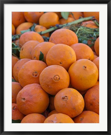 Framed Oranges for sale in Fes market Morocco Print