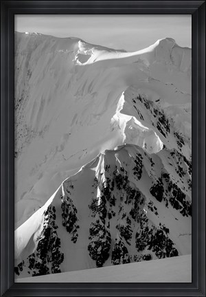 Framed Mountain peaks along Neumayer Channel, Anvers Island, Antarctica. Print